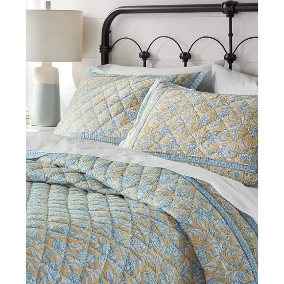 Charter Club Nadia Quilt Set King Reversible Block Print Stripes $385 - Picture 2 of 5